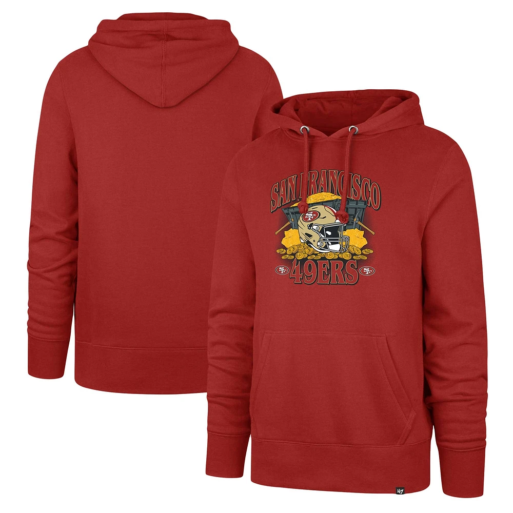 Men's '47 Scarlet San Francisco 49ers Regional Headline Hoodie