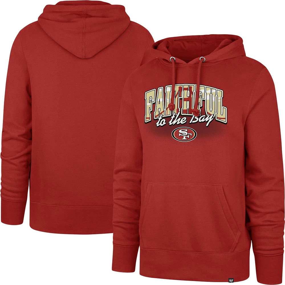 Sweat à capuche régional Headline '47 Scarlet San Francisco 49ers pour homme