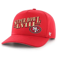 Men's '47  Scarlet San Francisco 49ers Super Bowl LVIII Hitch Adjustable Hat