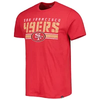 T-shirt à rayures pour homme '47 Scarlet San Francisco 49ers Team