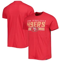 Men's '47 Scarlet San Francisco 49ers Team Stripe T-Shirt