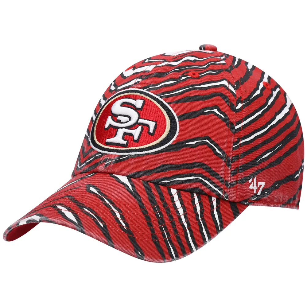 Lids San Francisco 49ers '47 Zubaz Clean Up Adjustable Hat - Scarlet