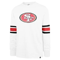 Men's '47 White San Francisco 49ers Gridiron Premier Brex Long Sleeve T-Shirt