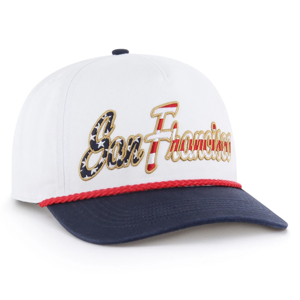 Casquette ajustable patriotique blanche San Francisco 49ers pour homme, modèle 1947