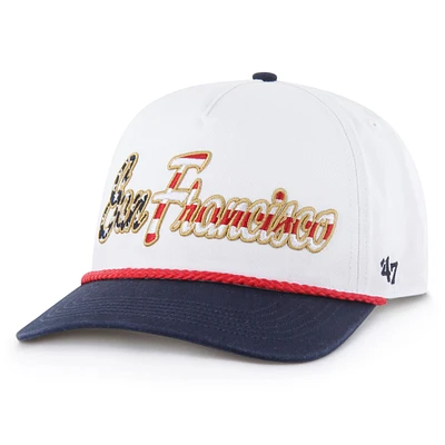 Casquette ajustable patriotique blanche San Francisco 49ers pour homme, modèle 1947