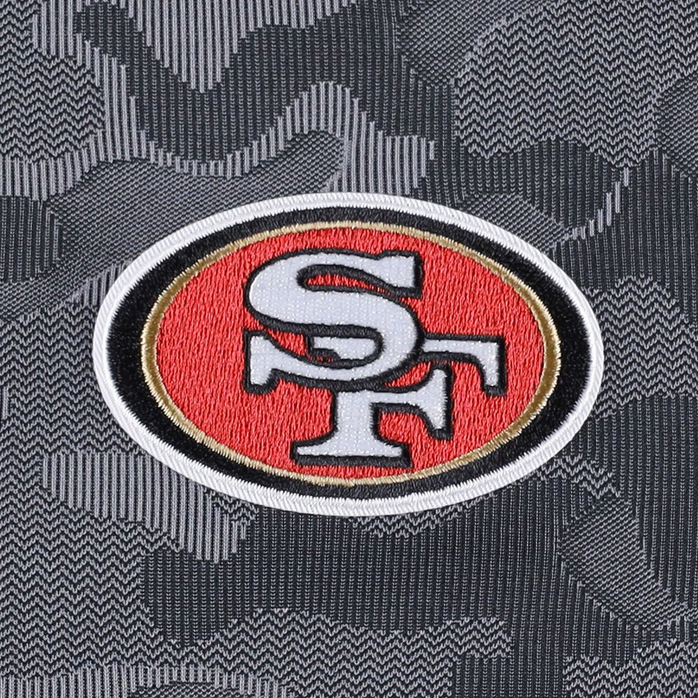 Men's Antigua Black San Francisco 49ers Team Quarter-Zip Pullover Top