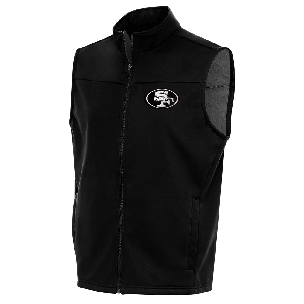 San Francisco 49ers Antigua Links Full-Zip Golf Jacket - Black