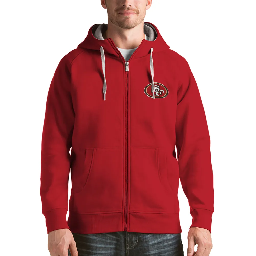 San Francisco 49ers Antigua Victory Pullover Hoodie - Scarlet