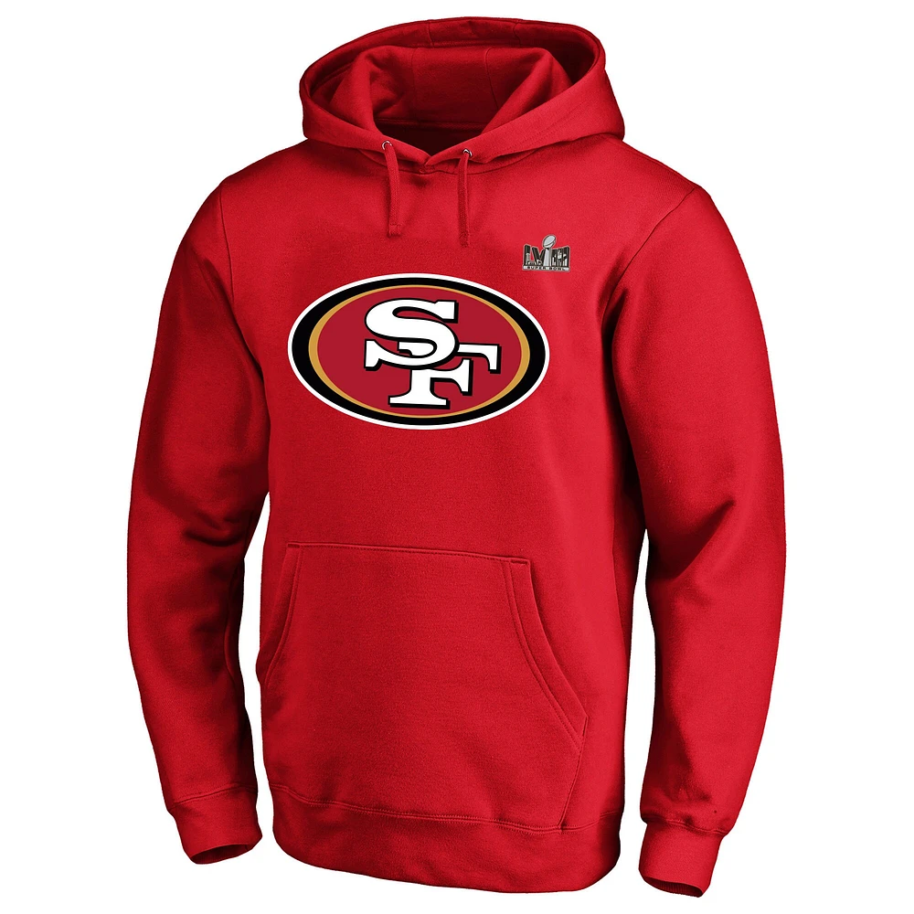 Sweat à capuche en polaire pour homme Christian McCaffrey Scarlet San Francisco 49ers Super Bowl LVIII Big & Tall Player Name Number