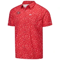 Men's Columbia PFG Red San Francisco 49ers Super Slack Tide Omni-Wick Button-Up Shirt