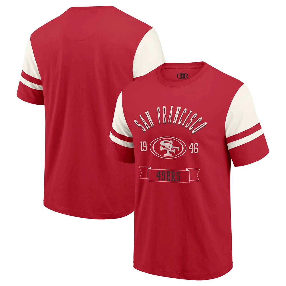 T-shirt de football pour homme la collection Darius Rucker par Fanatics Scarlet San Francisco 49ers