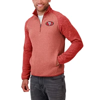 Men's Darius Rucker Collection by Fanatics Scarlet San Francisco 49ers Tonal Quarter-Zip Jacket