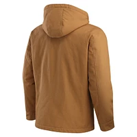 Men's Darius Rucker Collection by Fanatics Tan San Francisco 49ers Canvas Full-Zip Hoodie Jacket