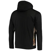 Sweat à capuche entièrement zippé Dunbrooke Camo San Francisco 49ers Decoy Tech Fleece pour hommes, noir/Realtree