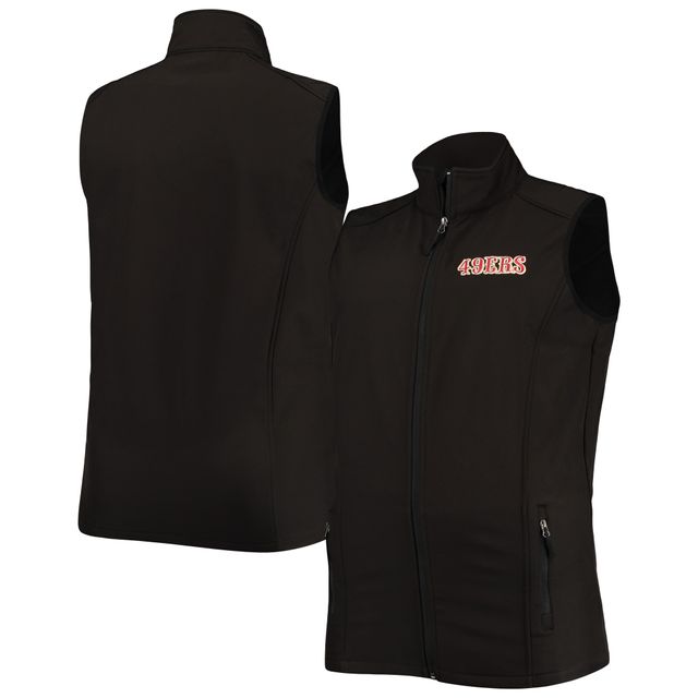 Dunbrooke Black San Francisco 49ers Big & Tall Archer Softshell Gilet à fermeture éclair intégrale pour homme