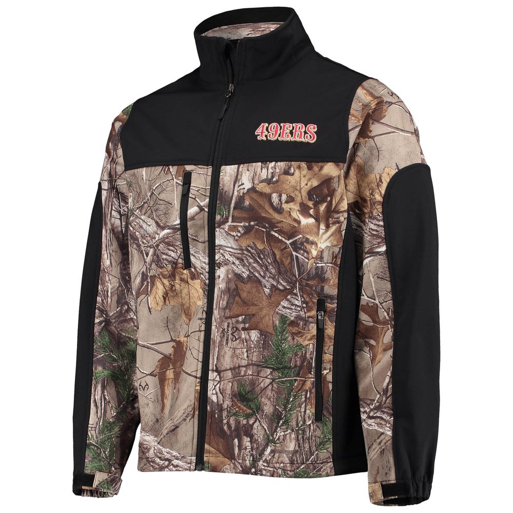 Men's Dunbrooke Realtree Camo/Black San Francisco 49ers Hunter Softshell Full-Zip Jacket