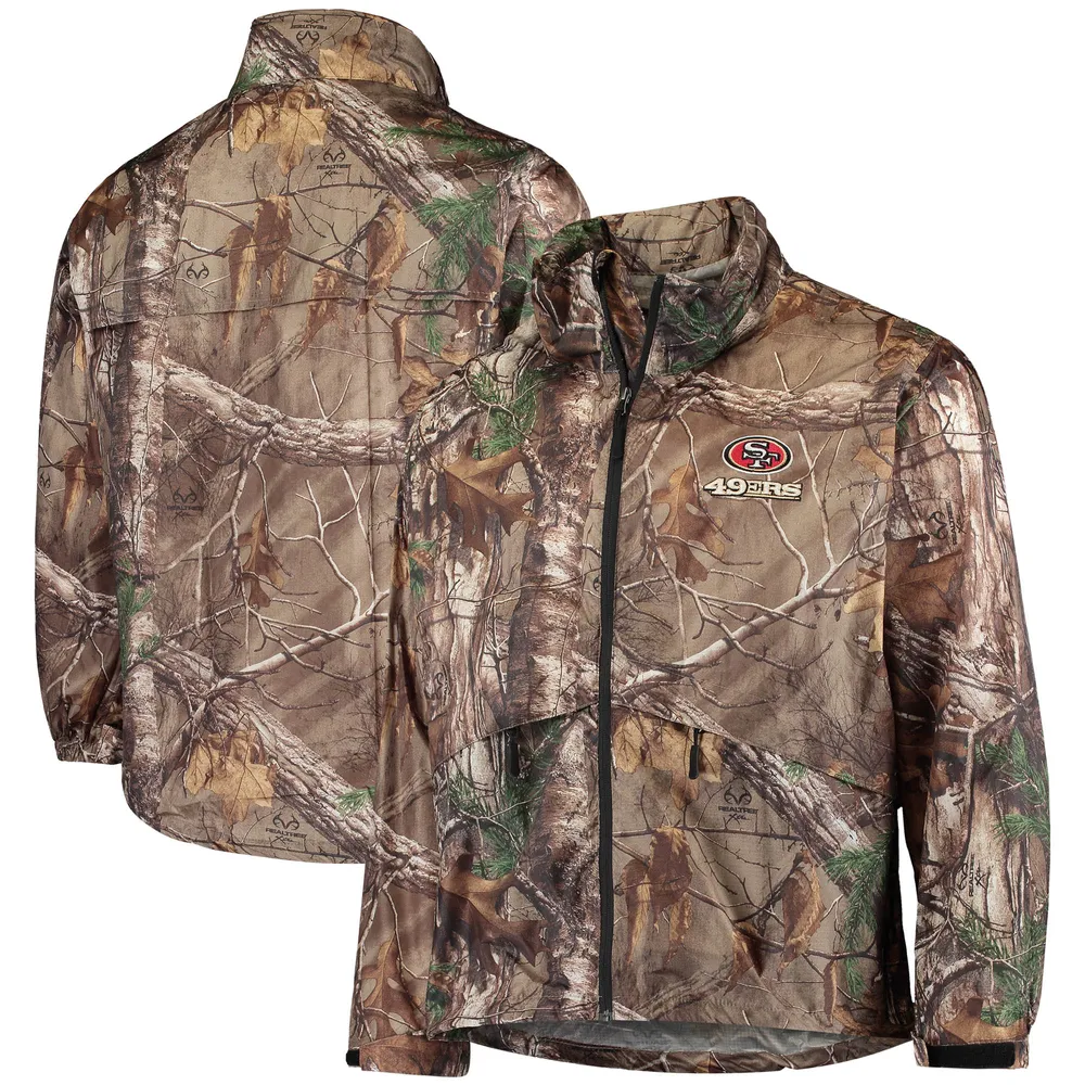 Men's Dunbrooke Realtree Camo San Francisco 49ers Circle Sportsman  Waterproof Packable Full-Zip Jacket