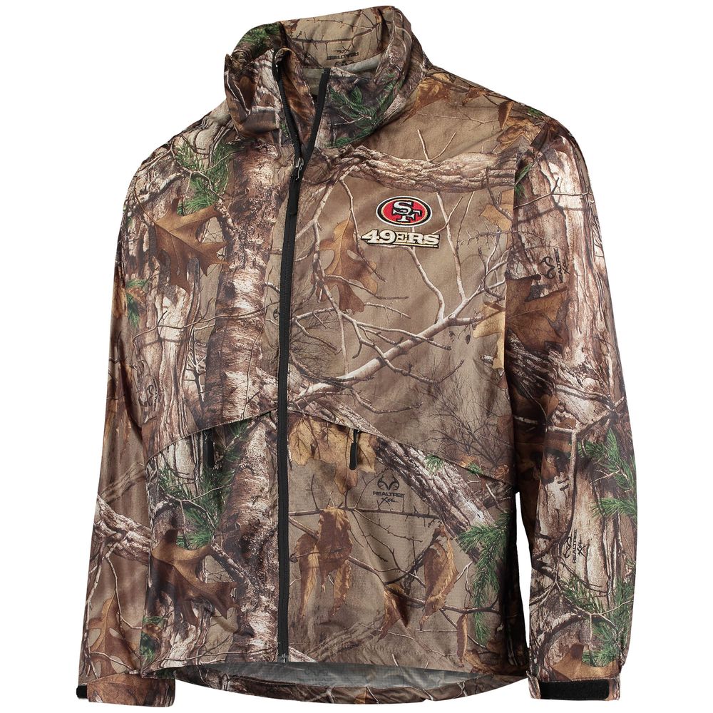 Dunbrooke Men's Dunbrooke Realtree Camo San Francisco 49ers Circle  Sportsman Waterproof Packable Full-Zip Jacket