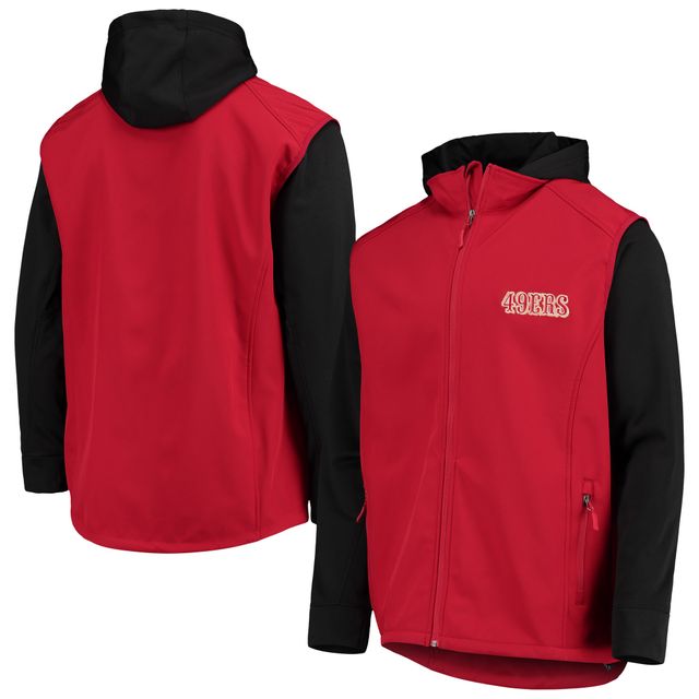 Veste à capuche entièrement zippée Dunbrooke Scarlet/Noir pour hommes des San Francisco 49ers Alpha