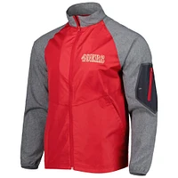 Dunbrooke Scarlet San Francisco 49ers Hurricane Raglan Veste coupe-vent entièrement zippée pour homme