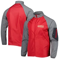 Dunbrooke Scarlet San Francisco 49ers Hurricane Raglan Veste coupe-vent entièrement zippée pour homme