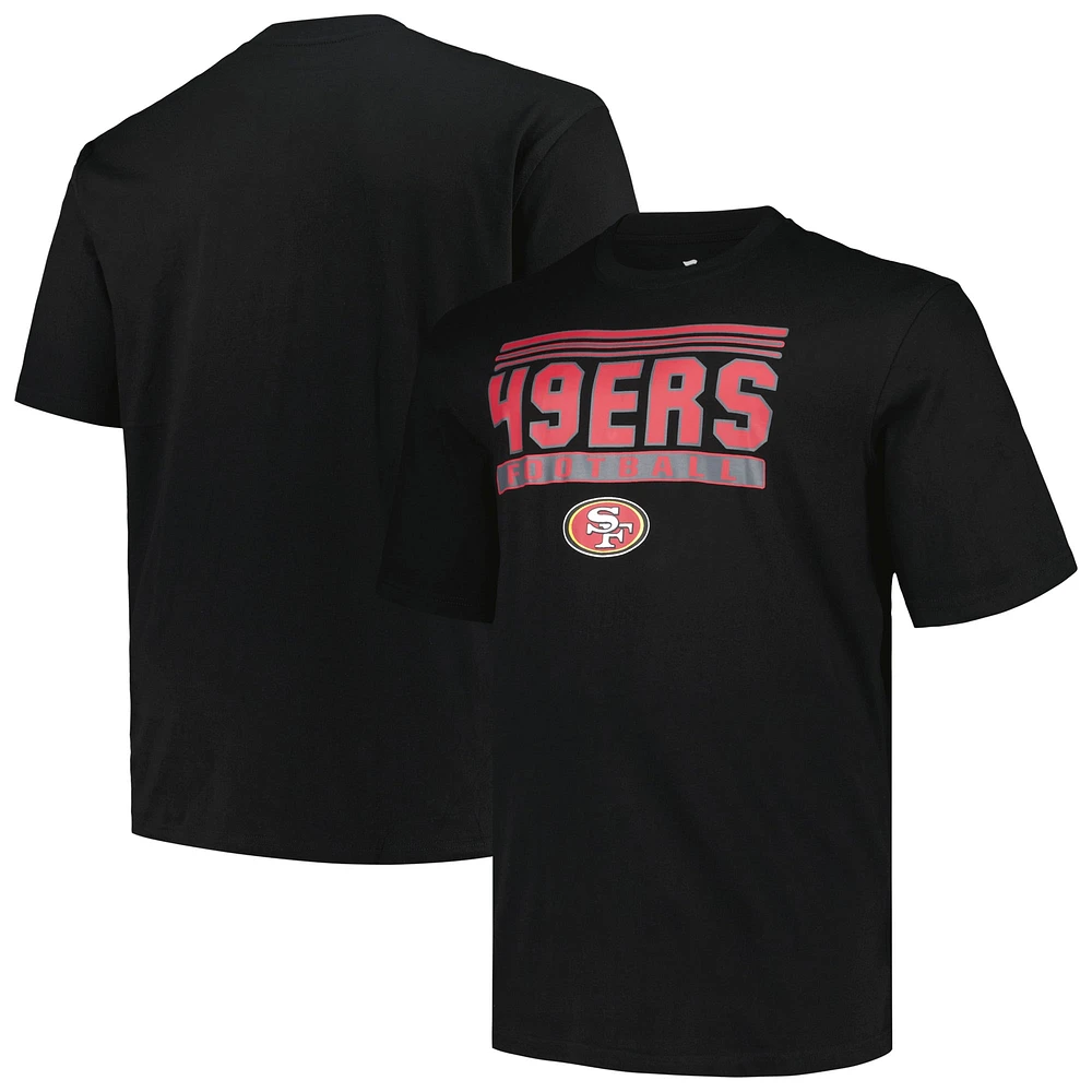 T-shirt pop noir Big & Tall Fanatics pour hommes des 49ers de San Francisco