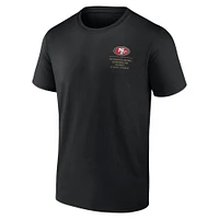 T-shirt Fanatics pour homme avec statistiques répétées des 49ers de San Francisco noir