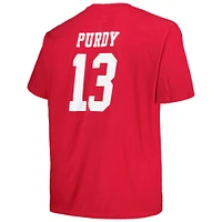 T-shirt avec nom et numéro de joueur Fanatics Brock Purdy Scarlet San Francisco 49ers pour hommes