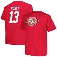 T-shirt avec nom et numéro de joueur Fanatics Brock Purdy Scarlet San Francisco 49ers pour hommes