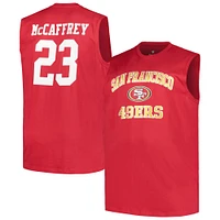 Men's Fanatics Christian McCaffrey Scarlet San Francisco 49ers Big & Tall Muscle Tank Top