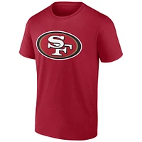 Fanatics pour hommes Christian McCaffrey Scarlet San Francisco 49ers Player Icon Name & Number T-shirt