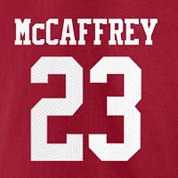 Fanatics pour hommes Christian McCaffrey Scarlet San Francisco 49ers Player Icon Name & Number T-shirt