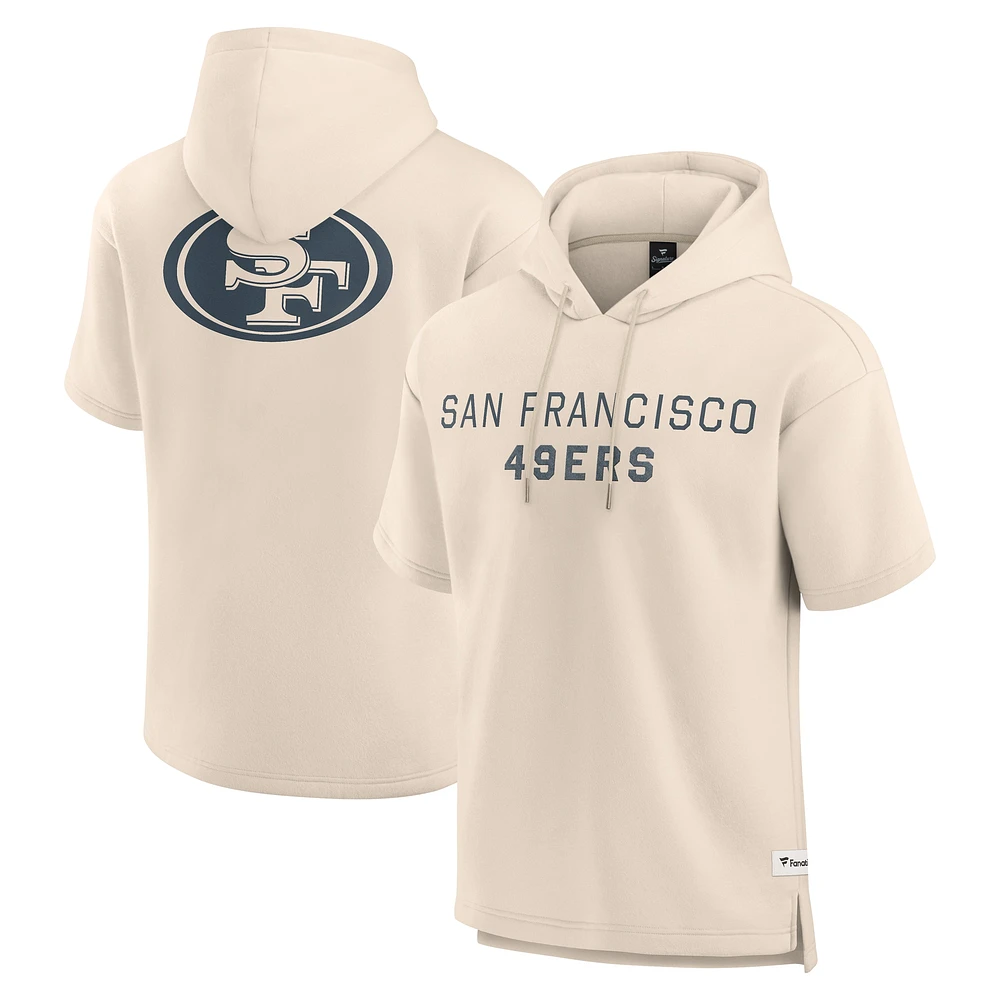 Men's Fanatics San Francisco 49ers Elements Future Ground Lettering Short Sleeve Pullover Hoodie
