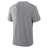 Men's Fanatics Heather Gray San Francisco 49ers First Down Tribute Tri-Blend T-Shirt
