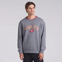 Sweat-shirt à enfiler en tissu éponge bouclettes San Francisco 49ers Heather Grey Fanatics pour homme