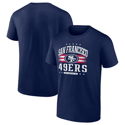 T-shirt Americana Fanatics pour hommes, bleu marine, San Francisco 49ers, grand et