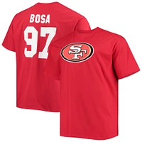 Fanatics pour hommes Nick Bosa Scarlet San Francisco 49ers Big & Tall Player Name Number T-shirt