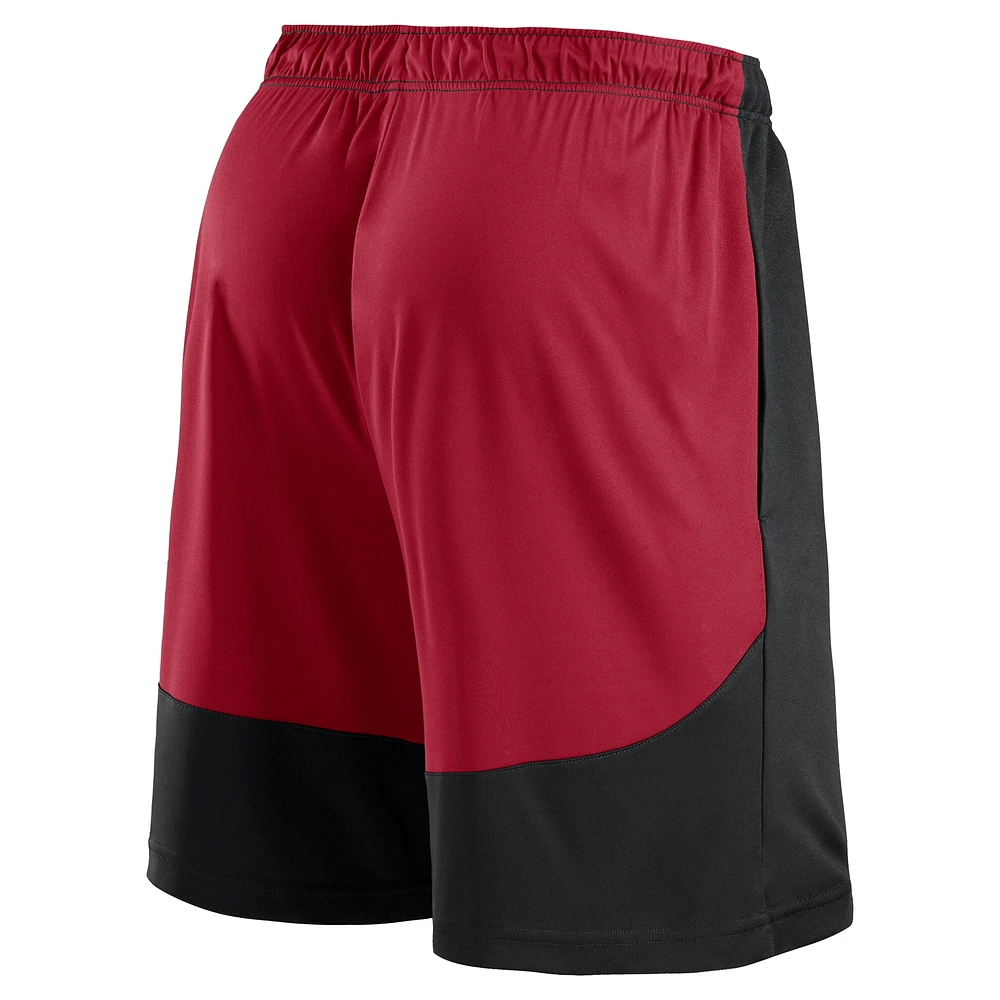 Men's Fanatics Scarlet/Black San Francisco 49ers Big & Tall Launch Shorts