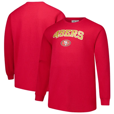 Men's Fanatics Scarlet San Francisco 49ers Big & Tall Thermal Long Sleeve T-Shirt