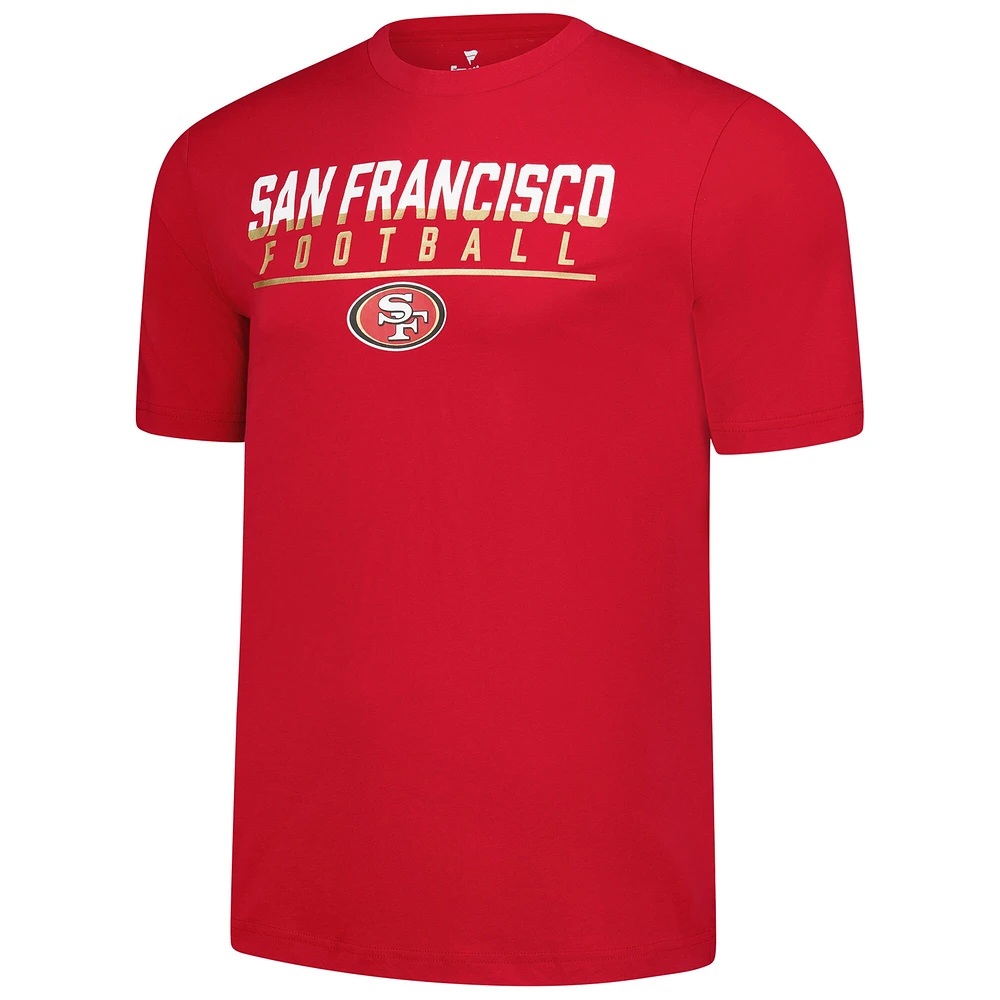 T-shirt Fanatics Scarlet pour homme avec logo San Francisco 49ers
