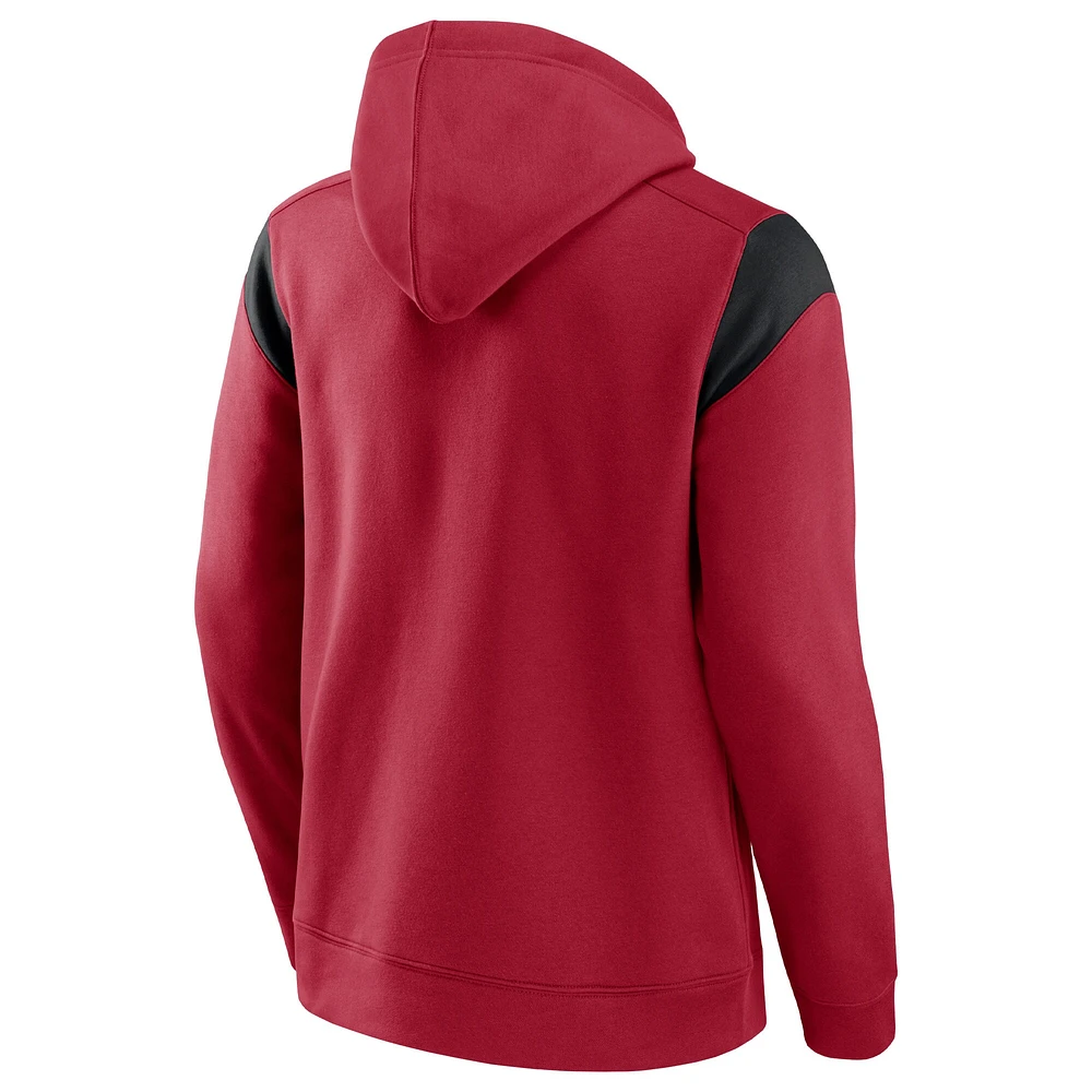 Men's Fanatics Scarlet San Francisco 49ers Call The Shot Pullover Hoodie