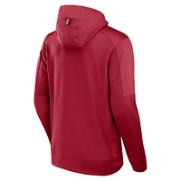 Men's Fanatics Scarlet San Francisco 49ers Defender Full-Zip Hoodie