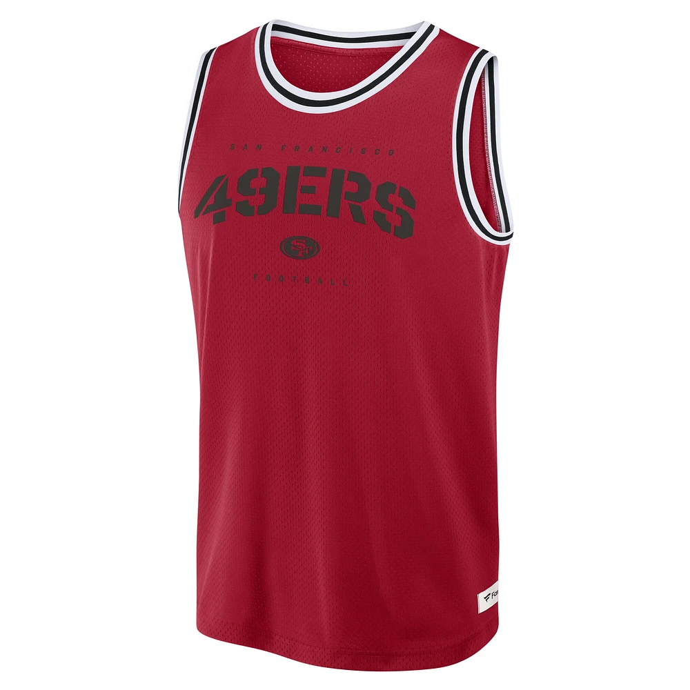 Men's Fanatics Scarlet San Francisco 49ers Elements Future Ground Jersey Tank Top