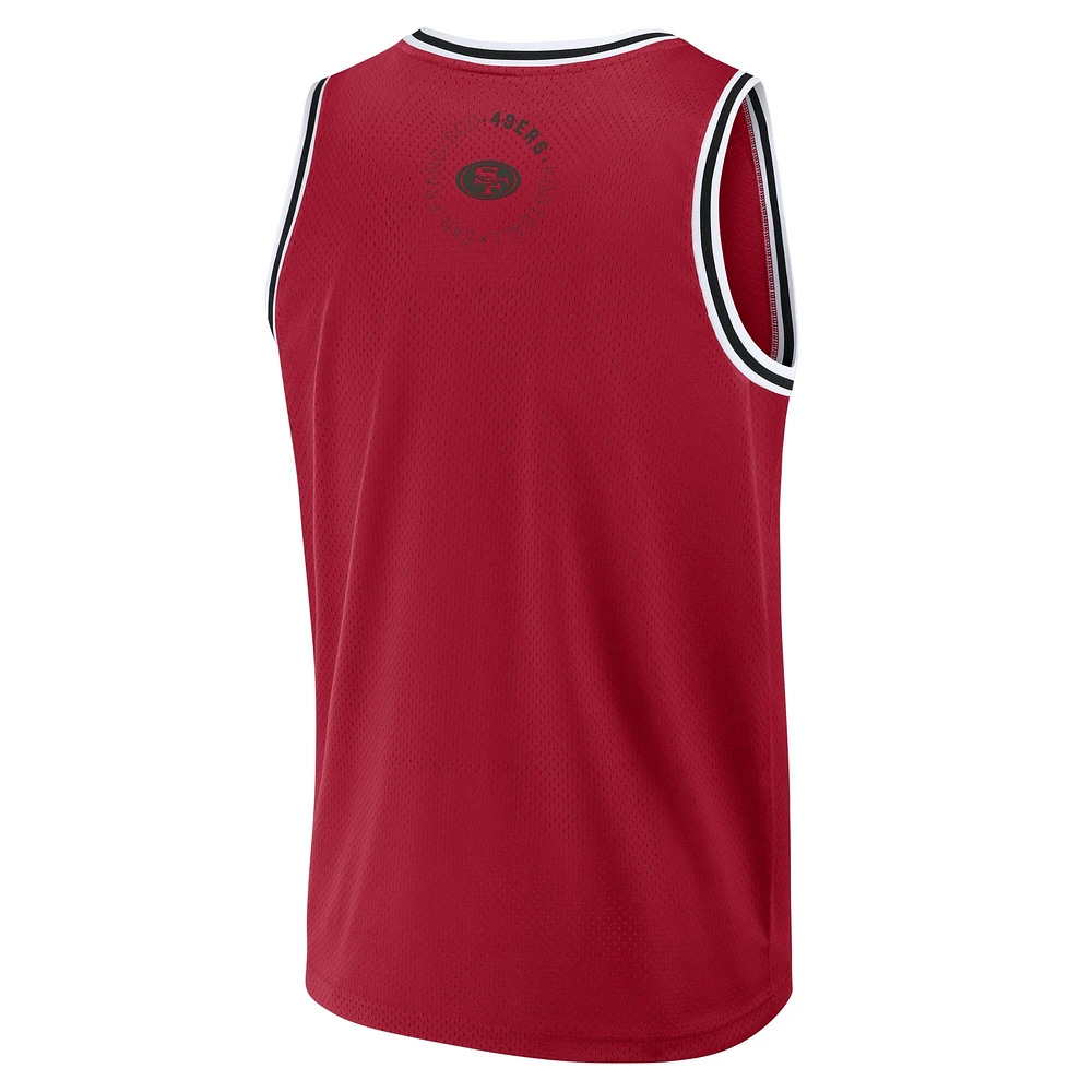 Men's Fanatics Scarlet San Francisco 49ers Elements Future Ground Jersey Tank Top