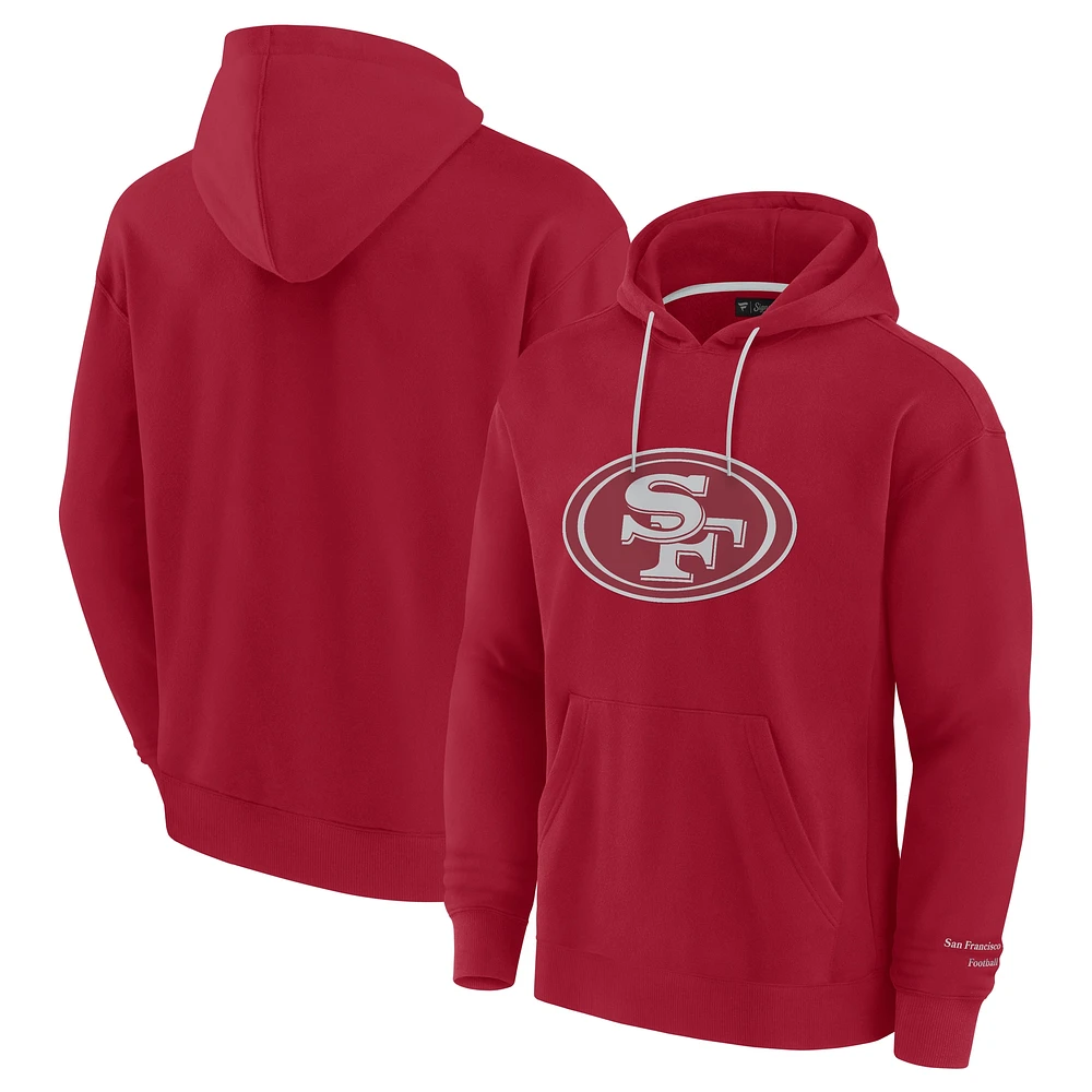 Sweat à capuche en polaire Fanatics Scarlet San Francisco 49ers Elements Pace pour homme