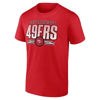 T-shirt Fanatics Scarlet San Francisco 49ers Fading Out pour hommes