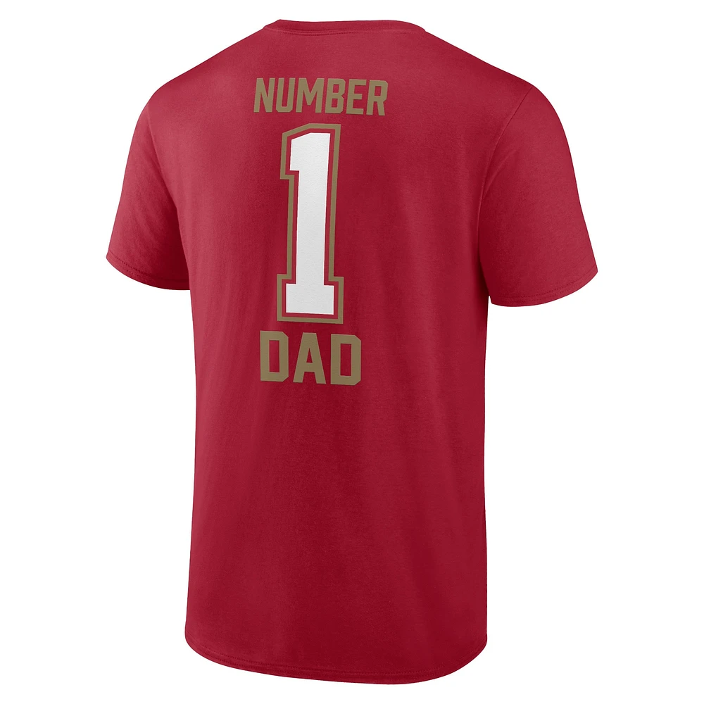 Men's Fanatics Scarlet San Francisco 49ers Father's Day T-Shirt