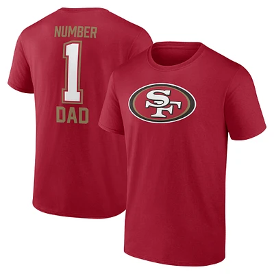 T-shirt Fanatics Scarlet San Francisco 49ers pour hommes, fête des pères