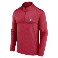 Men's Fanatics  Scarlet San Francisco 49ers Head-to-Head Quarter-Zip Pullover