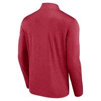 Men's Fanatics  Scarlet San Francisco 49ers Head-to-Head Quarter-Zip Pullover
